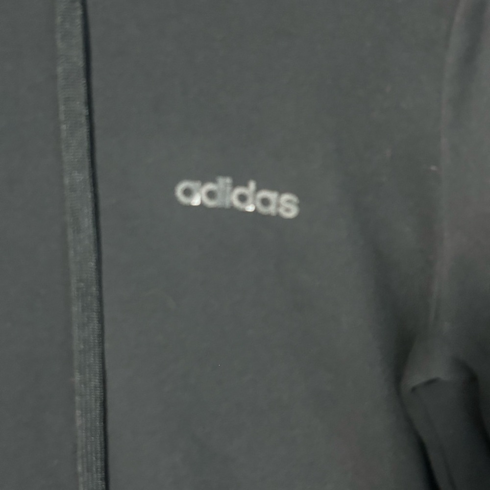 Adidas Mens Climalite Hoodie Size M Black Sweatshirt Logo Casual Comfort - Picture 2 of 6